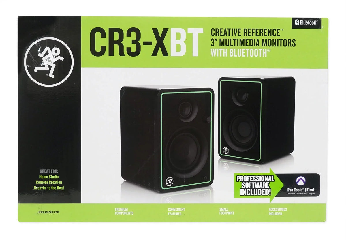 Bluetooth Studio Mackie CR3-XBT 50w Reference Bluetooth 2) 3" Monitors Speaker +