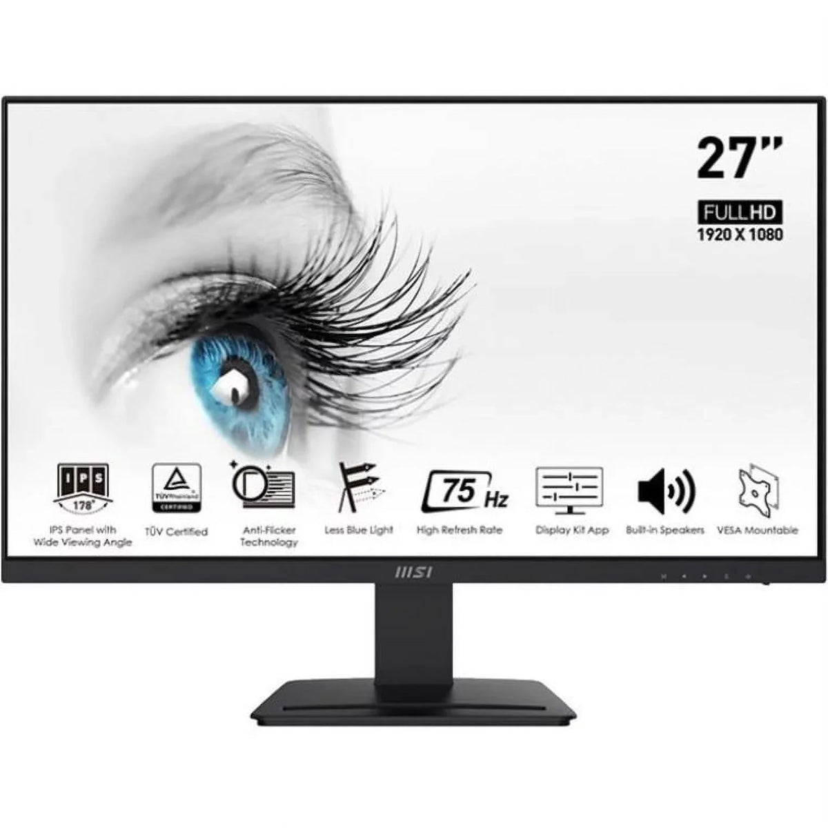 MP273 Full MSI Monitor Pro HD - Black 16:9 27" Black, LCD -