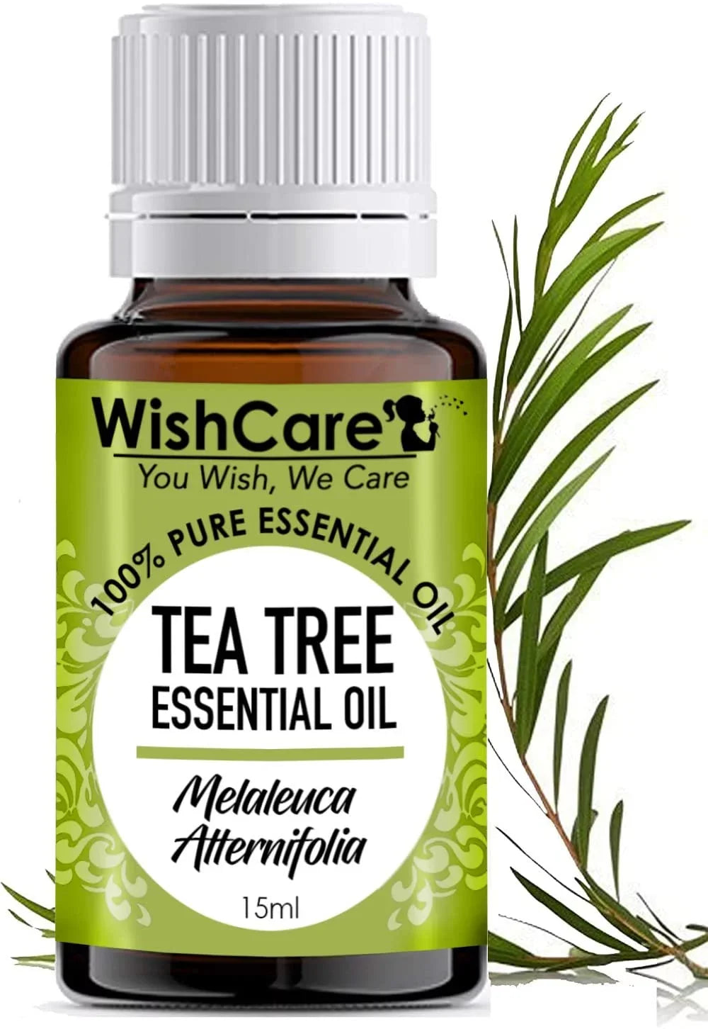 Natural WishCare Hair Acne - - Undiluted Tea 15 100% For Pure, Tree Skin, and Oil Essential & ML Care
