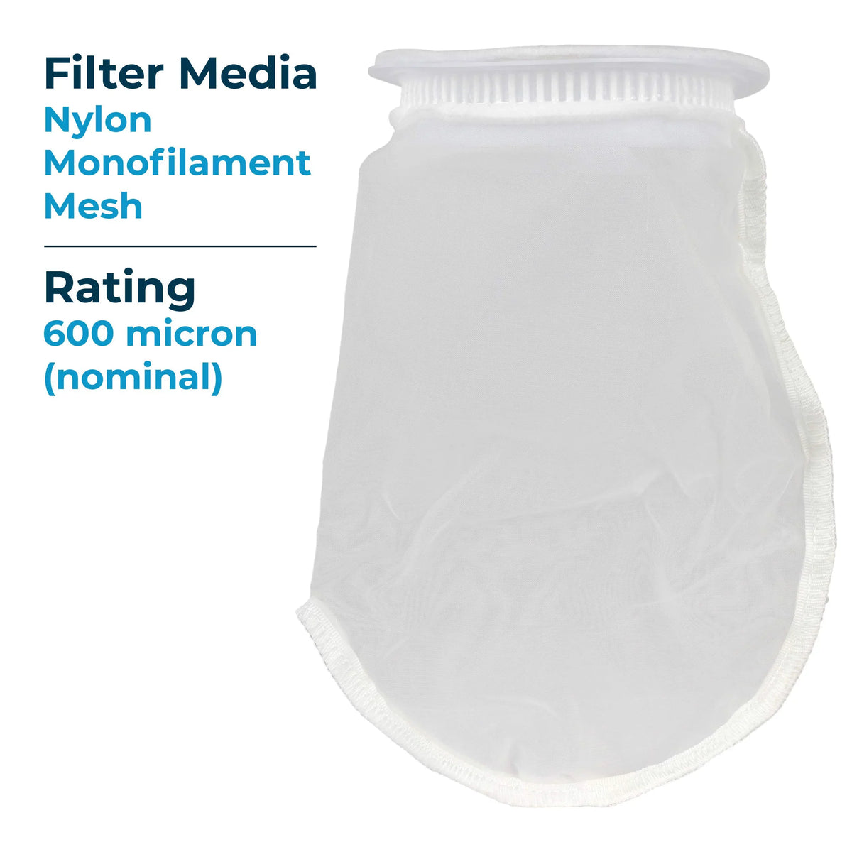 Nylon SpiroPure of SP-BN-410-600 BN-410-600 Monofilament 40) Micron Mesh (Case (10”) Woven Filter Bag Liquid 255015-03 600 #3