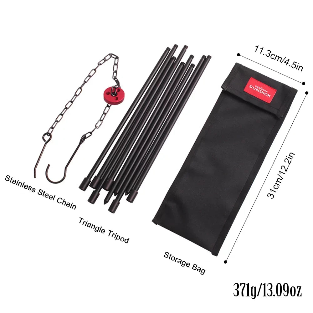 Bonfire Support Tripod sundick Portable Camping Bonfire Camping Frame Triangle