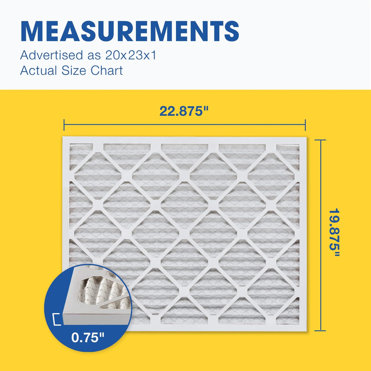 Furnace MERV Air Air 6 Filter, AC Pleated 13 Aerostar Filter, 20x23x1 Pack