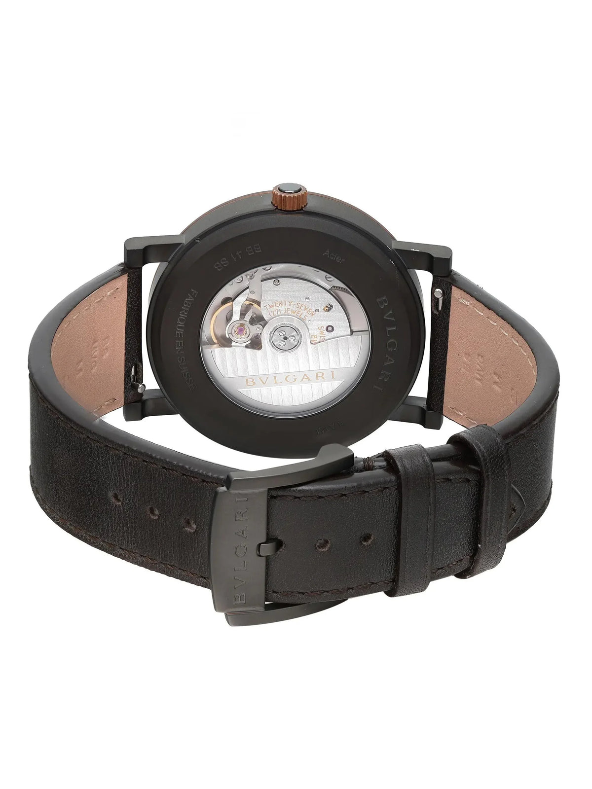 Steel Solotempo Men New Automatic Bvlgari Watch 41mm Black Bronze 102931 Dial