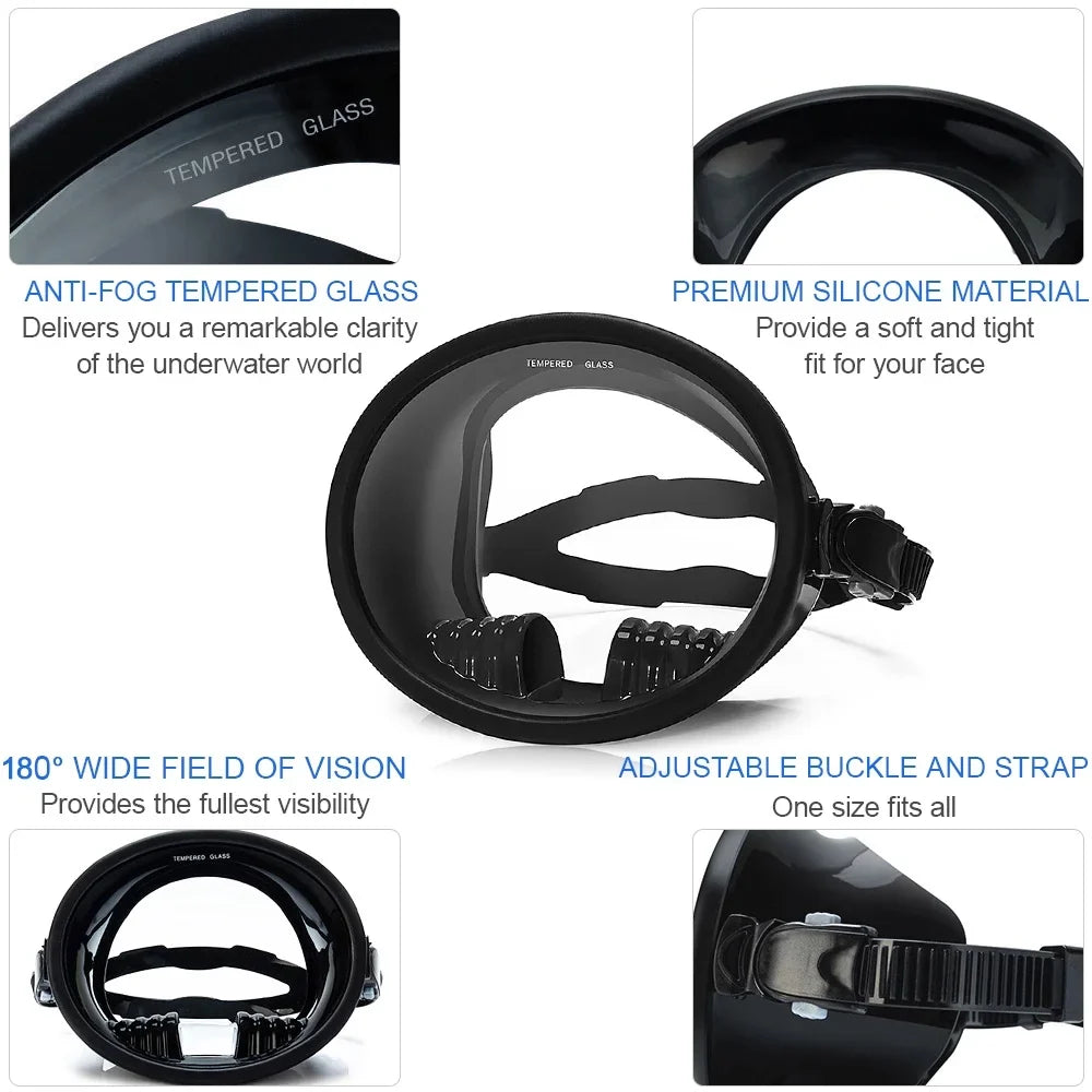 Goggles,Panoramic Wide Snorkel Snorkel Panoramic And Wide View With Set Snorkel WithWithAnd View SnorkelSnorkel Panoramic 180° 180° WAVE View Wide Wide View View Diving 180°