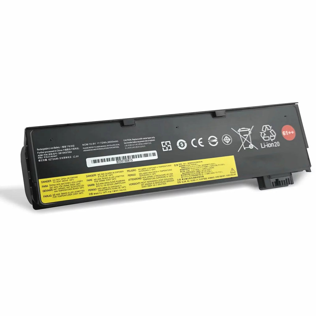 Laptop with Series Compatible ThinkPad 61++ Lenovo Replacement (10.8V Battery T470 EBK T580 01AV428 72Wh) A475 A485 01AV427 01AV492 P52S T570 P51S TP25 T480