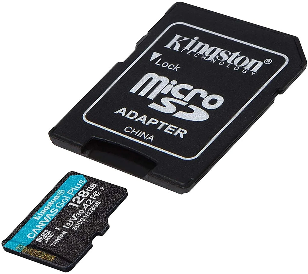 Cl 10 Canvas V1GW V1, SDXC (SDCG3/128GB) V5, Plus Rexing Dash ro V1-4K, Camera 128GB Works Kingston with Go