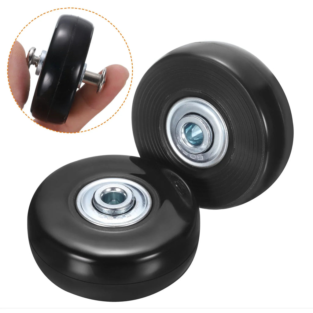 Wheels Replacement x 17 0.7" 2 Set x Suitcase, mm/2" Luggage for Uxcell 51 Black,