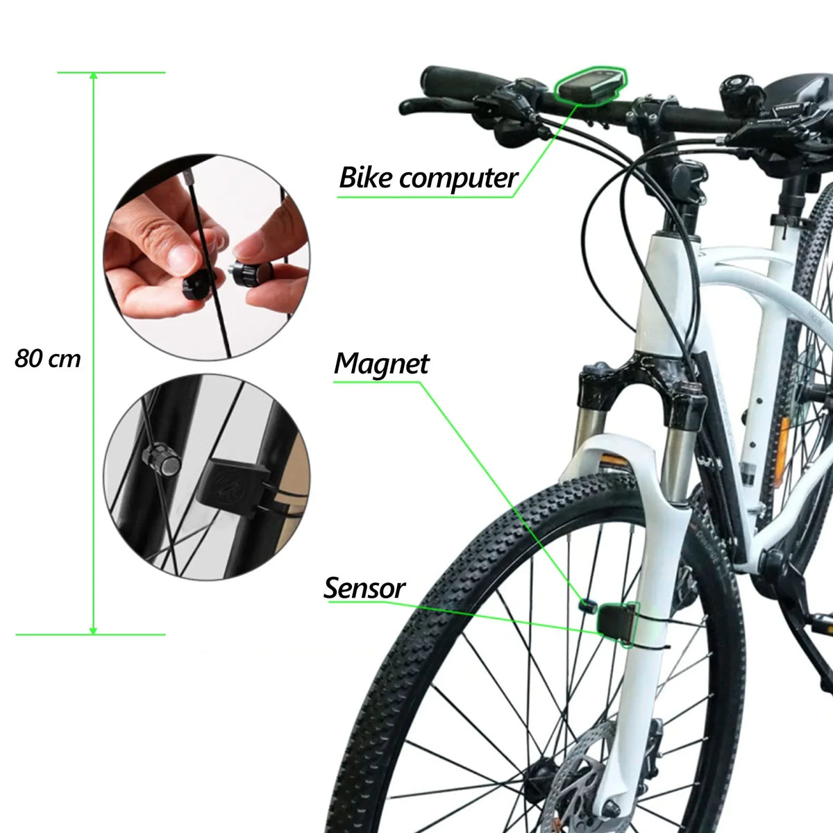 Wake-up Screen Bike Display LCD Bike IPX6 Wireless Multi-Functional Computer Automatic Waterproof Backlight Cycle Large Speedometer, Computer,