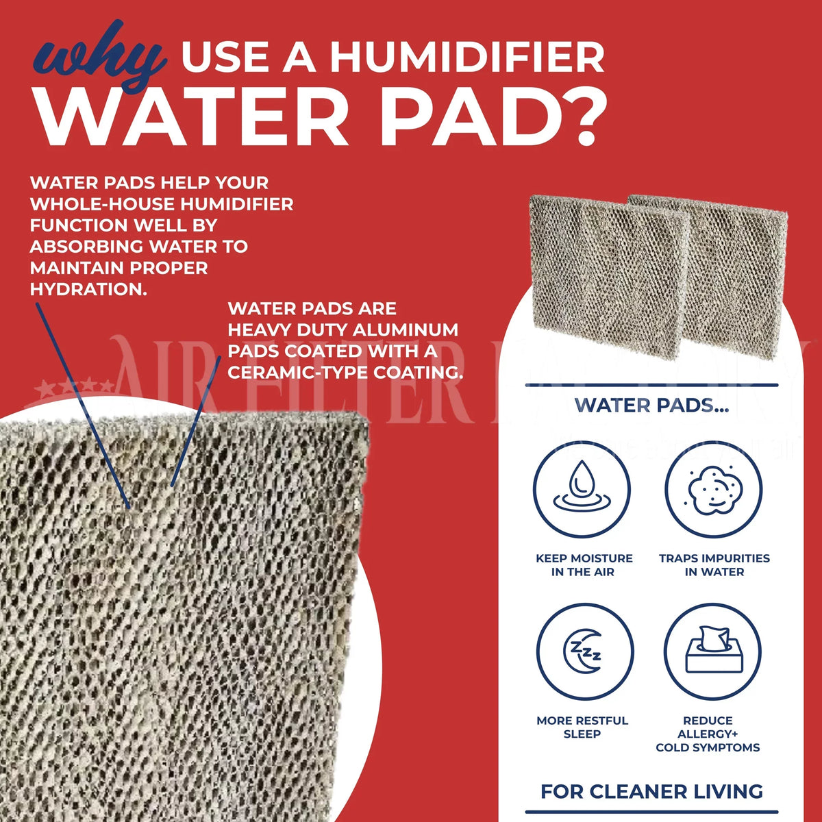 HE225B Factory Humidifier Honeywell with Filter HE225A1006, HE225A104, Compatible Filter 2-Pack Air