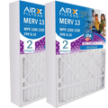 2200 Filter 13 Air 2 & MERV FILTERS AIR. CLEAN 1500 Compatible Furnace MPR Comparable Filter Pack 20x25x5 20x25x5 Premium AIRX Ultravation by 91-006 to WICKED Made 9 - with FPR USA
