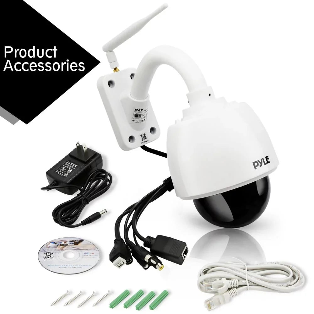 in Hi-Res Optical 4x Weatherproof 32g Outdoor Camera Cam IP WiFi - SD Zoom PIPCAMHD47.5 with - PYLE Built HD