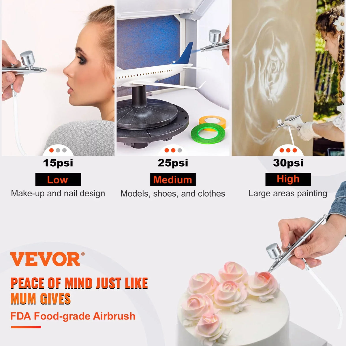 Tattoo Portable Feed w/ with Kit Airbrush Airbrush Cookie Airbrushing Art System Set Dual-action Multi-purpose Gravity Compressor, SKYSHALO Airbrushes, Nail Kit, Makeup