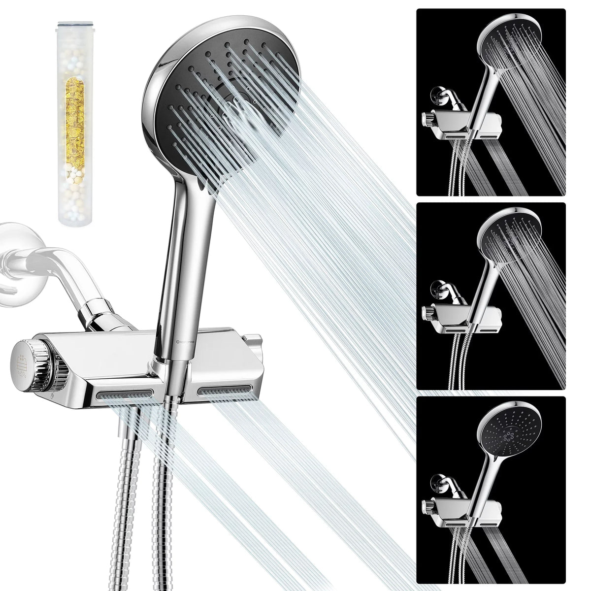 Filter Hand Massage Handheld Shower Shower System Pressure Held SPA Modes Head in Combo Head Showerhead 3 with Shower and HOPOPRO 1 5 High