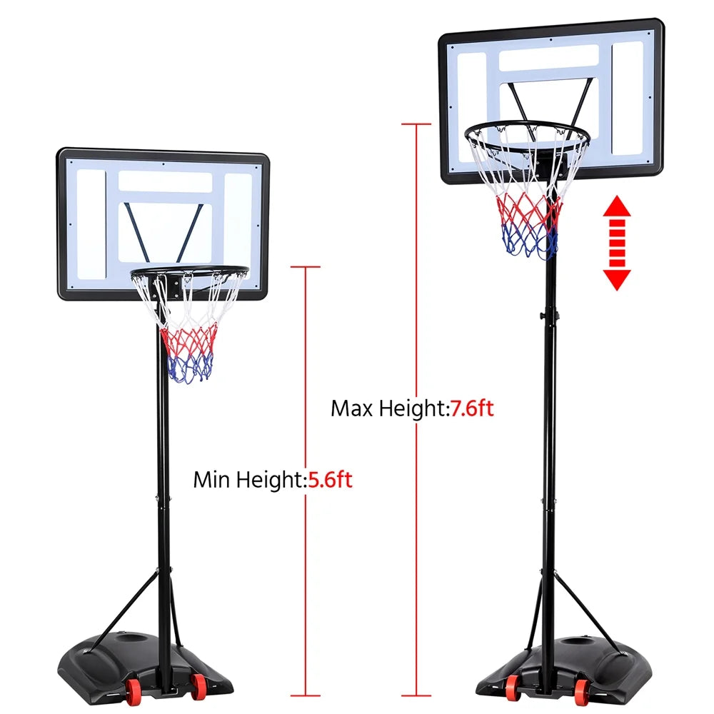 Youth for to System Portable Basketball with Wheels Junior Kids, for Outdoor Junior Ft. 8.2 and Renwick and Up Indoor