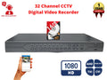 DVR 16TB HDD TVI and Security Evertech Analog Recorder Surveillance 32 CVI Channel 1080p with AHD