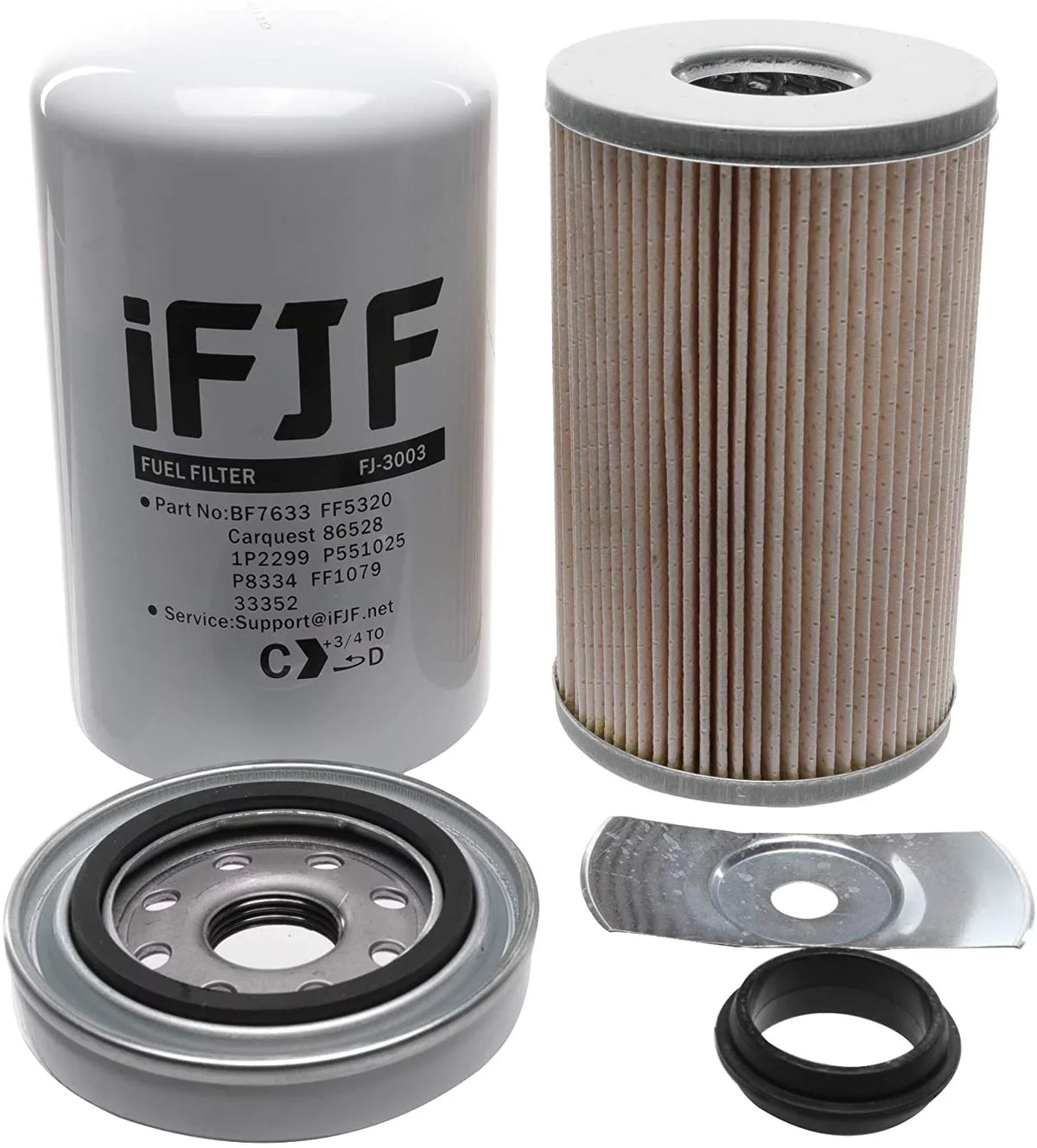 1R-0750 2001-2016 Duramax Silverado/GMC 2500HD for 33528 iFJF P551313 Fuel 6.6L Replaces Chevy 3500HD BF7633 FF5320 Spin-on Filter Replacement Sierra FF3003