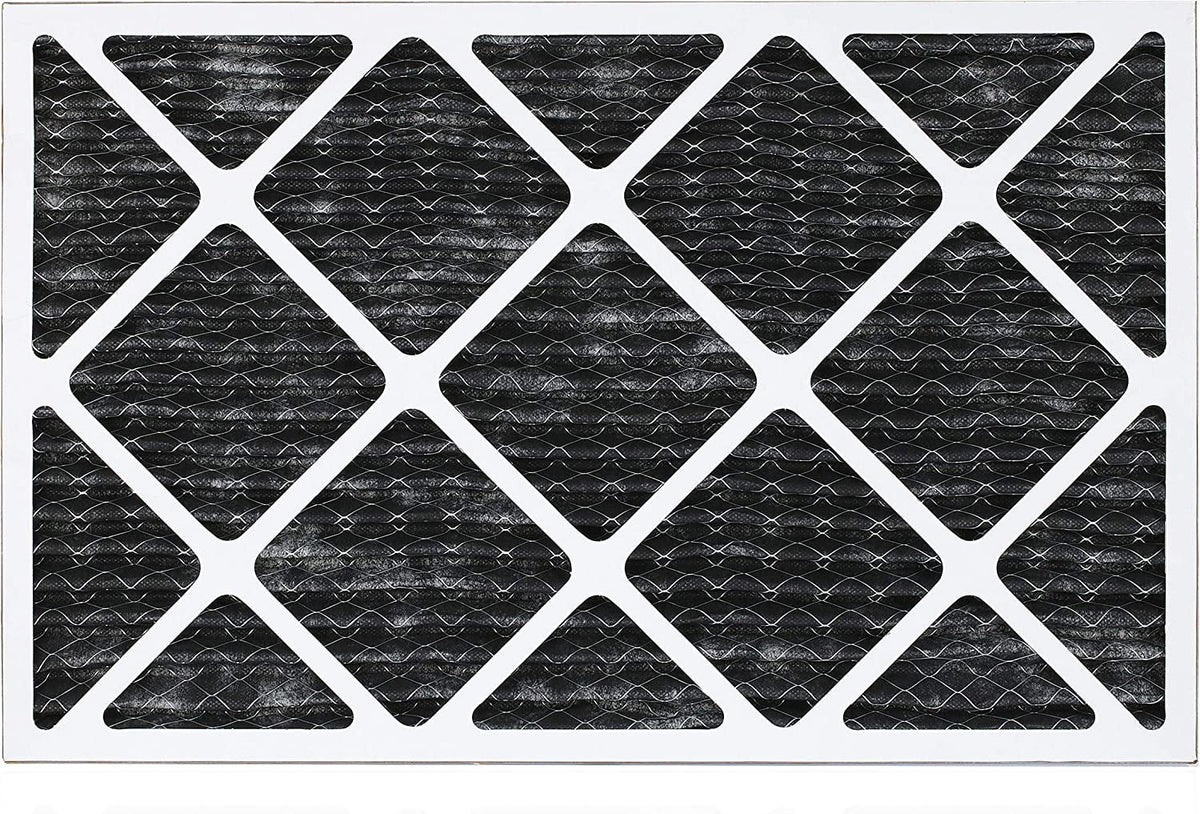 Eliminator AC Pleated with Activated 10x24x1 Air Filters Filterbuy Carbon MERV (2-Pack) Furnace 8 HVAC Odor