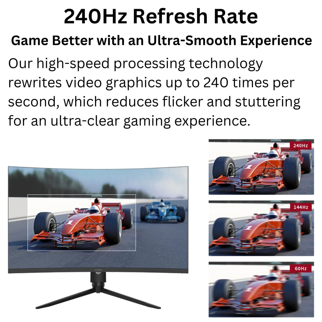 Gaming VA, FreeSync™ Premium Enabled FHD AMD HDR, Curved 240Hz, (FGM-32C545) 32" 1ms, Monitor Funai