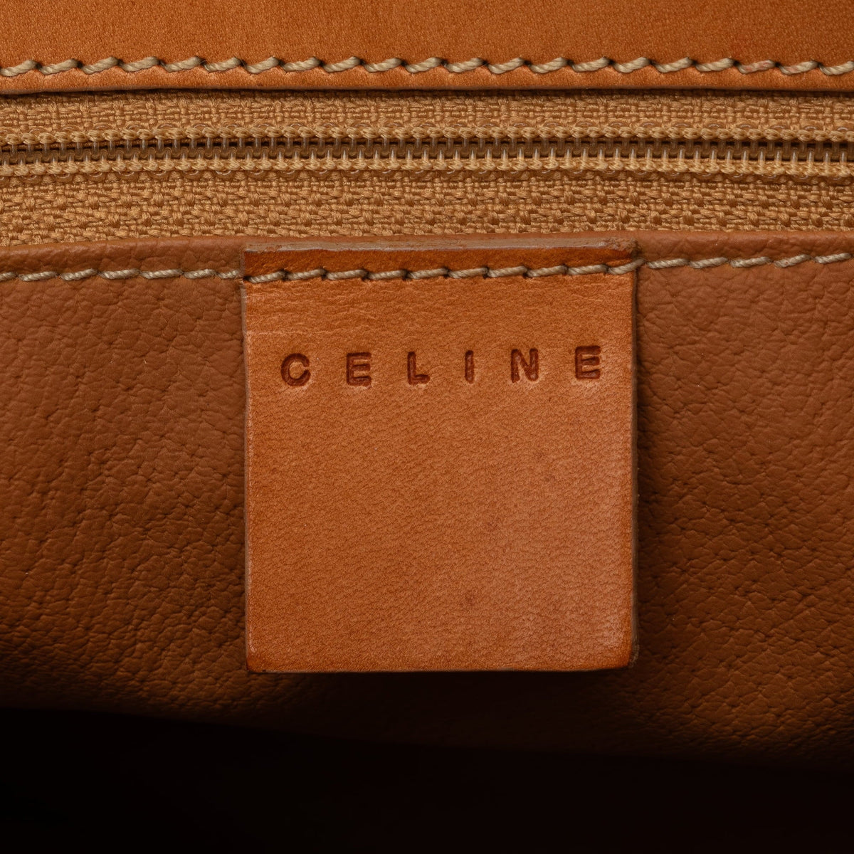 Tote Fabric Unisex Canvas Macadam Authenticated Coated Bag Celine (Good) Pre-Owned Brown