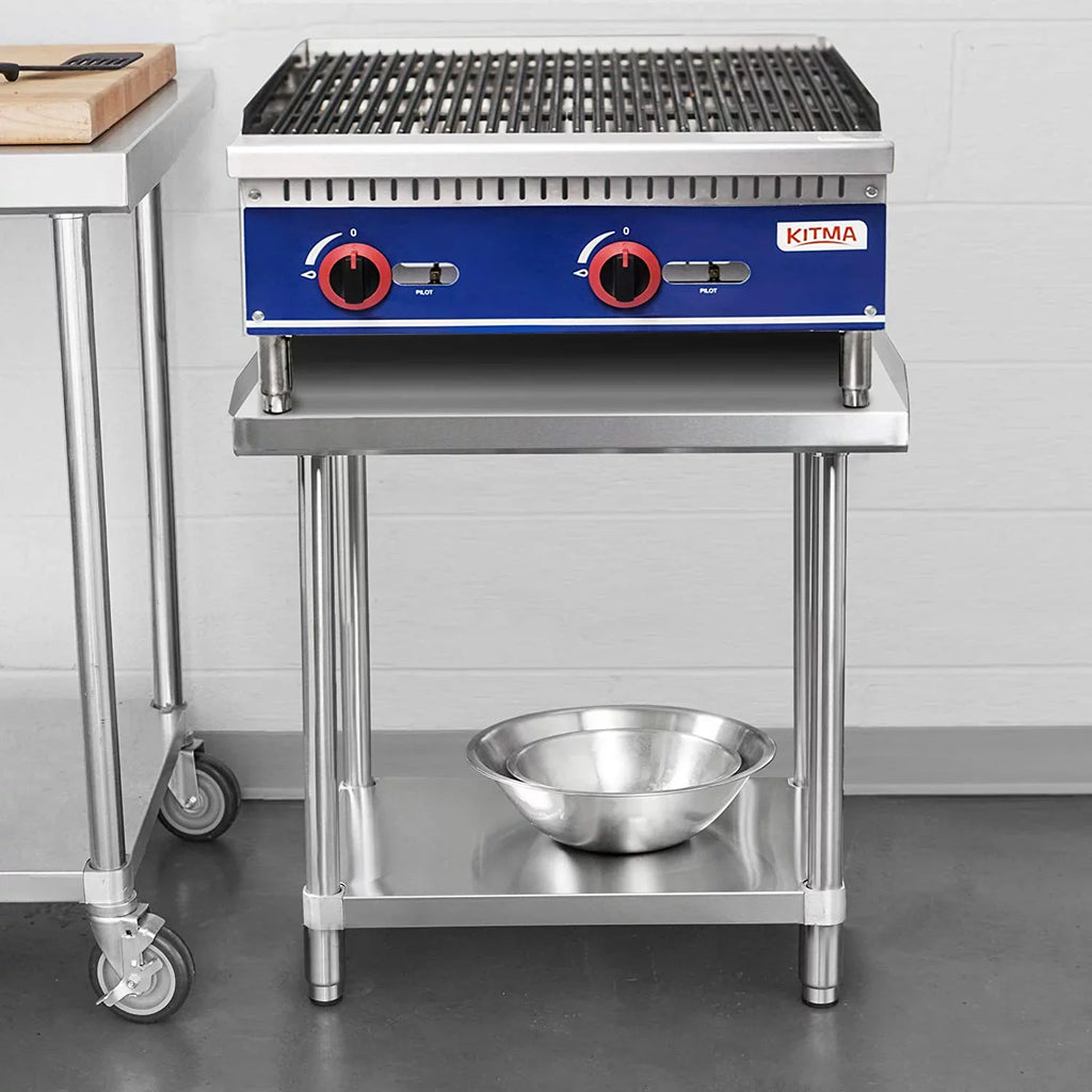 Workstation Steel Undershelf Kitchen & Kitchen - BBQ Equipment Inches Table Hotel-Heavy Stand with Home for 24x28 Stainless - Grill Restaurant Work Duty Table