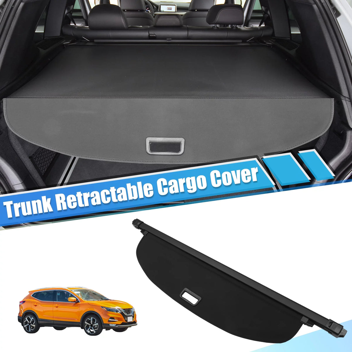 Shade Shield Rogue Fit Black Nissan Retractable Ajustable cover for Rear Cargo Trunk Cover Bargains Unique 2021-2024