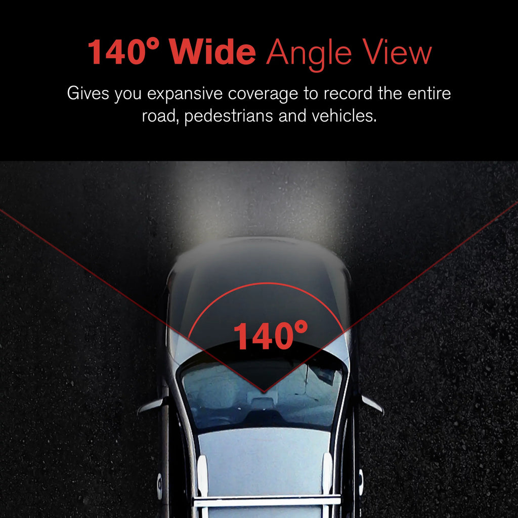 Recording Record 2.4" App, YADA Technology Angle Park Lense, with Wide with Mode, LCD 140 1080p and Screen, Loop G-Sensor Roadcam Degree