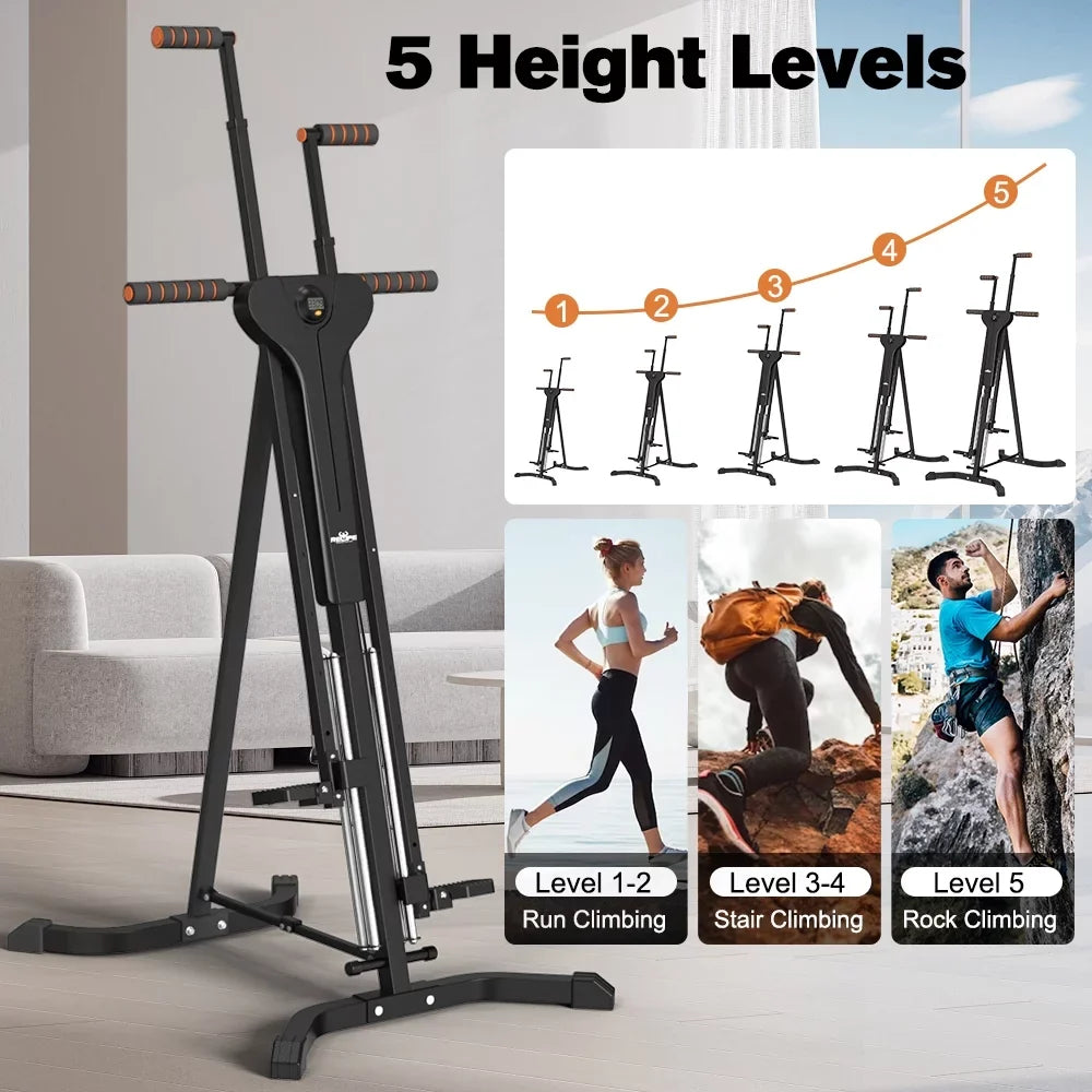 Sports 5 Gym Display Relife with Levels Exercise Home for Vertical Climber Adjustable Machine LCD