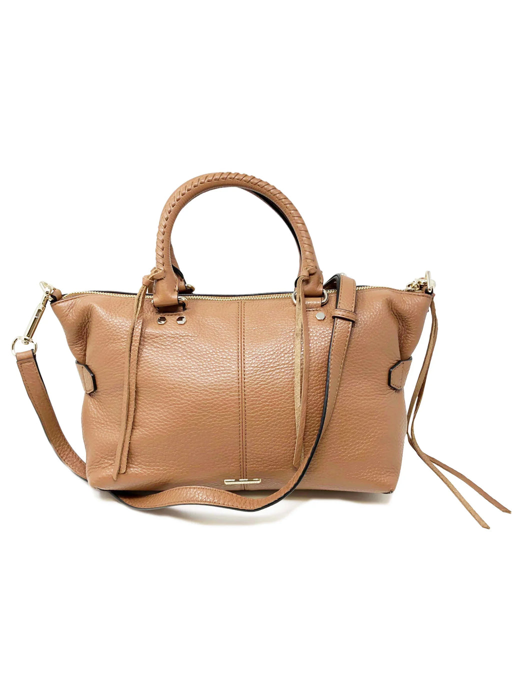 Almond Minkoff Ladies Rebecca Tote Purse Leather Satchel Moto HF16LMOS26 Brown