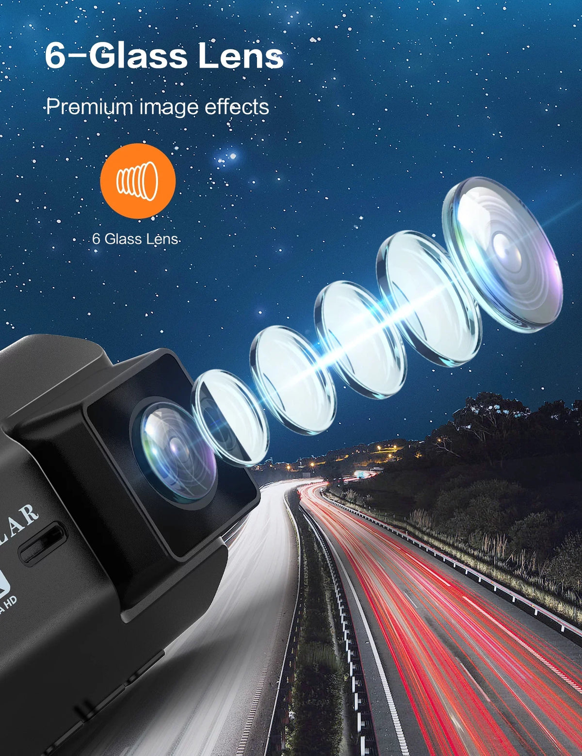 24 Wifi, Wdr, Hd Gps, 2K Ricilar Camera Built 4K Hd Sensor, Wide in Gravity 2" with Ips Rear Screen, Parking Hour Full Front 140° 170° and Night Angle Dash Mode Car Vision, Camera, Ultra