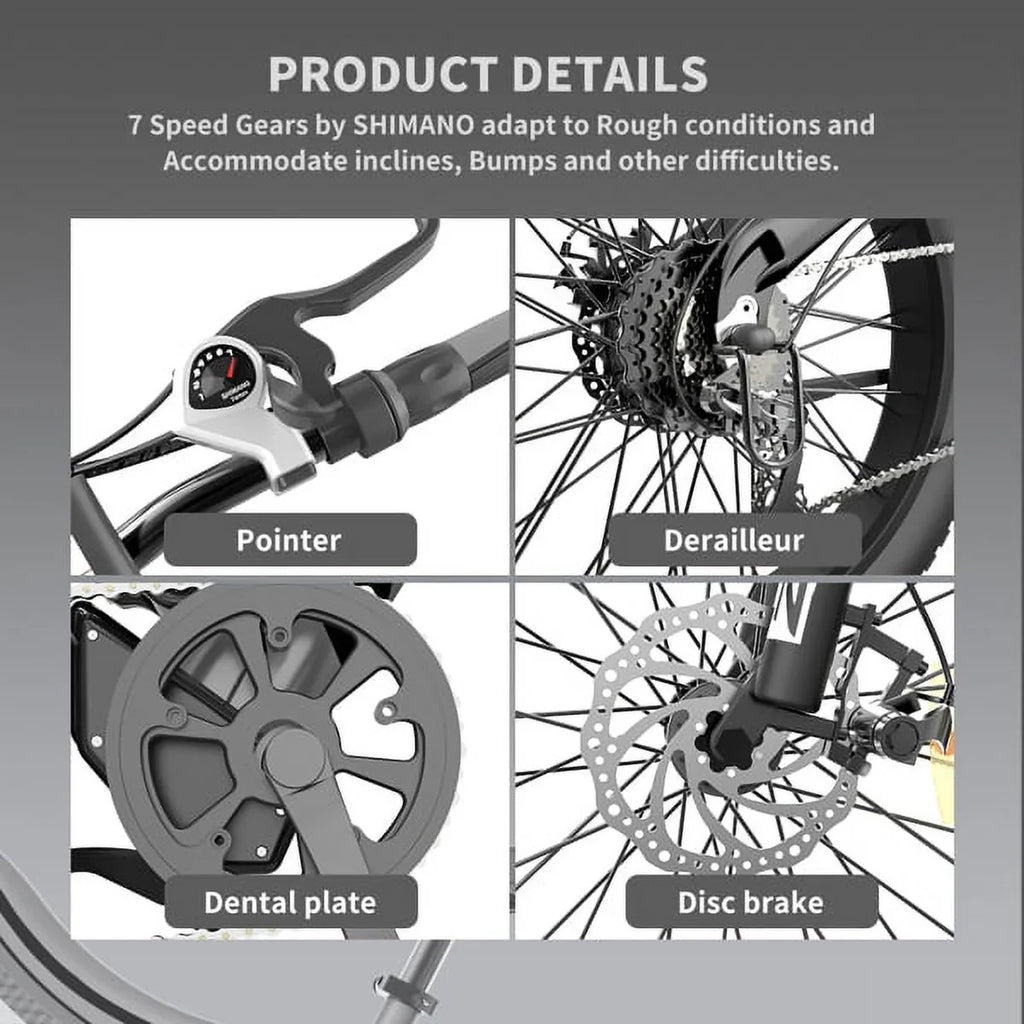 Bicycle Tire Mountain AOSTIRMOTOR Fat In. Electric Hot Electric 26 Bike Adults