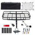 Net, Black SUV with 60" Hitched Car Trailer, Cargo Mounted x Folding 24" 500lb for Truck 6" Cargo x Capacity Basket