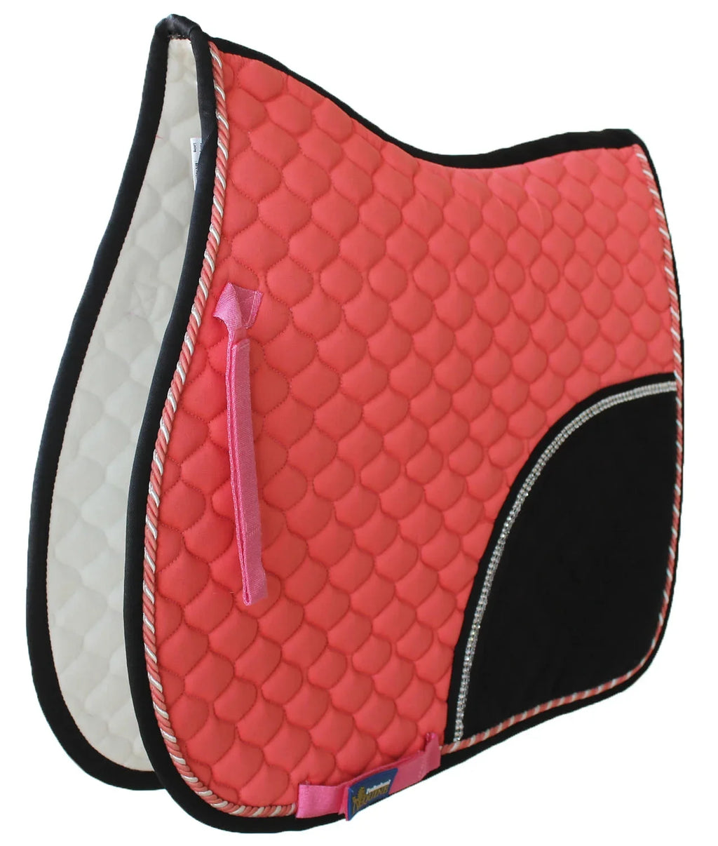 Trail Quilted PAD ENGLISH Contoured 72F30 SADDLE Horse All Purpose Show