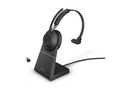 '- MS Charging Headphones Wireless Stand Evolve2 Headset with Black USB-C Mono / 65 Music Jabra