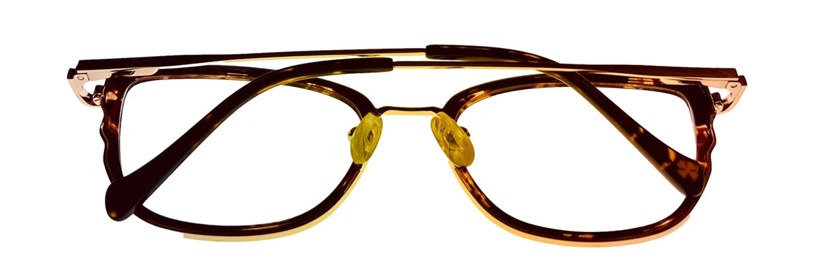 Eyeglass Brand D116. Lucky Gold Butterly Metal Tortoise 54mm Women's
