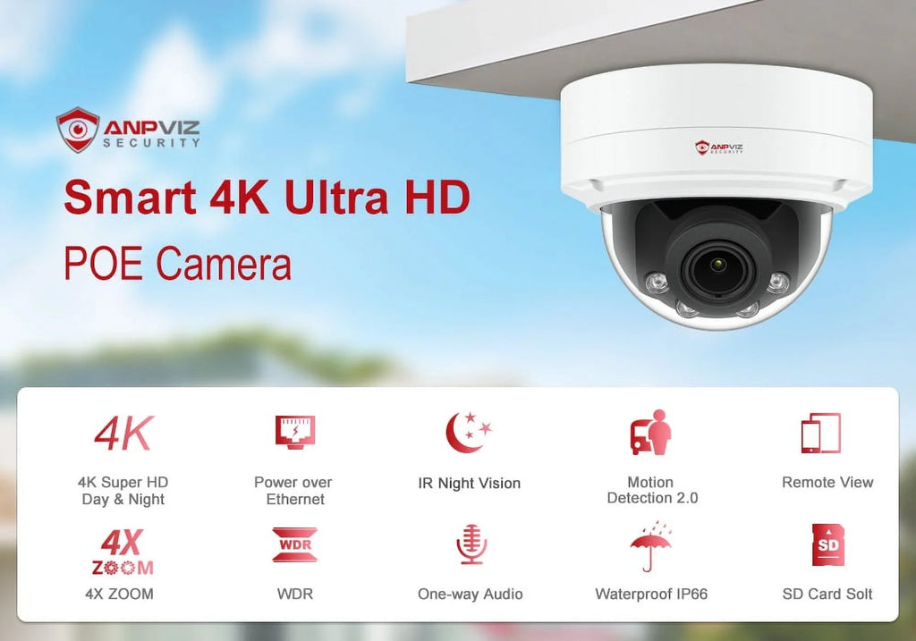 IP66 Human 4X Distance Zoom Mic IP 8MP ANPVIZ Vehicle Built in IR Camera Camera Detection Support H.265 30m