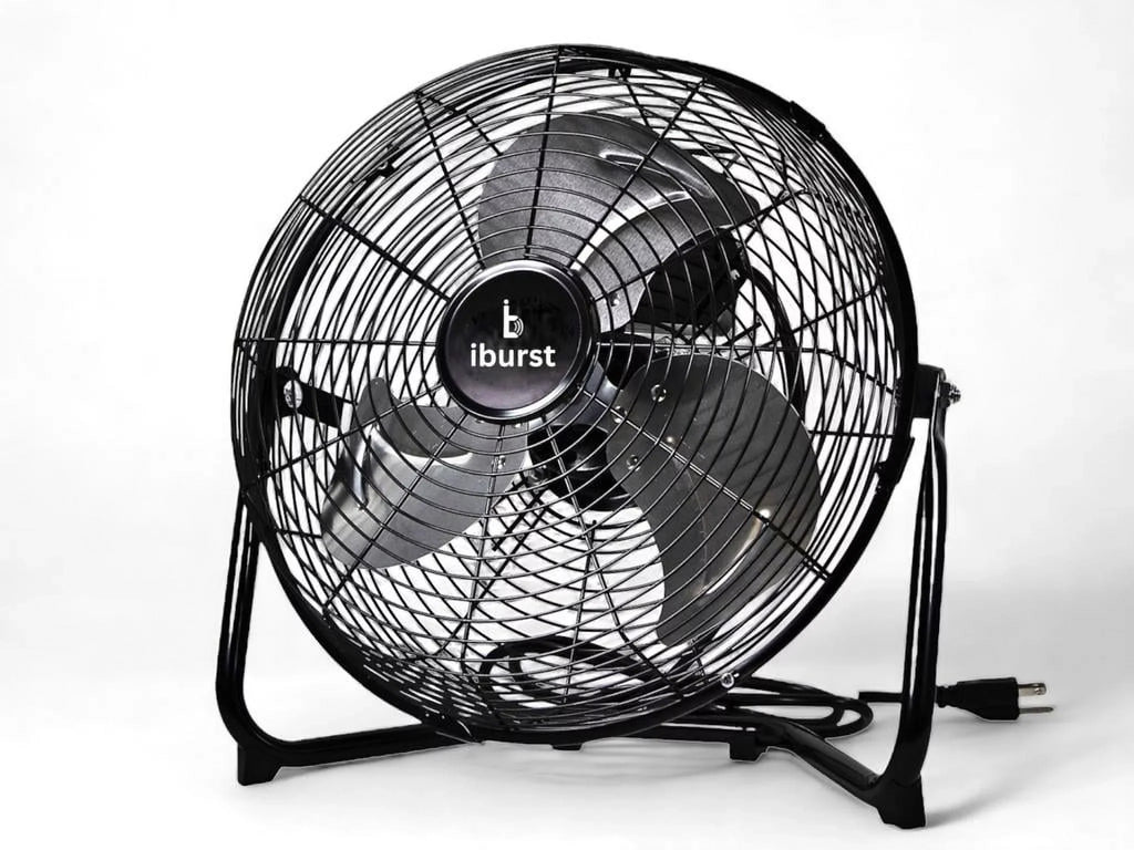 Black inch iBurst Industrial Floor Velocity Duty High Heavy Fans Metal 18 3-Speed Ib-218
