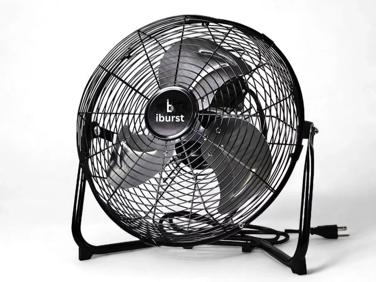 Black inch iBurst Industrial Floor Velocity Duty High Heavy Fans Metal 18 3-Speed Ib-218