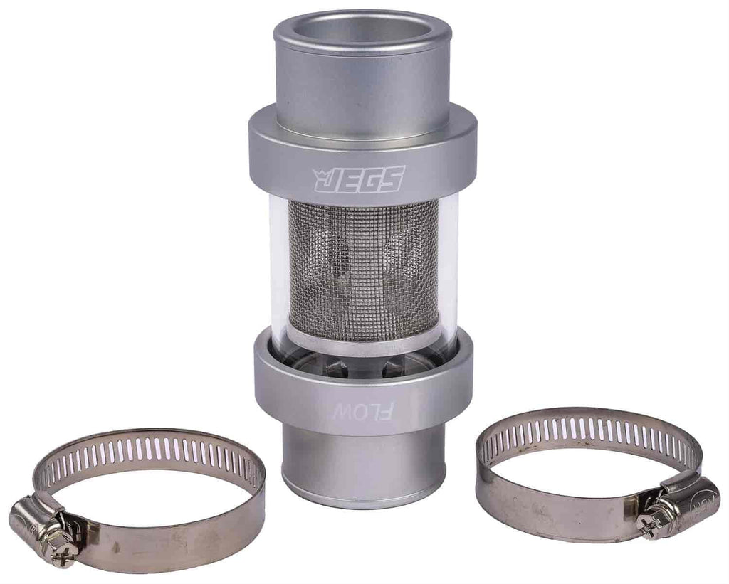 Finish Silver OD Alum Anodized 1 JEGS 53264 Inline Coolant 3/4 in. Billet Filter