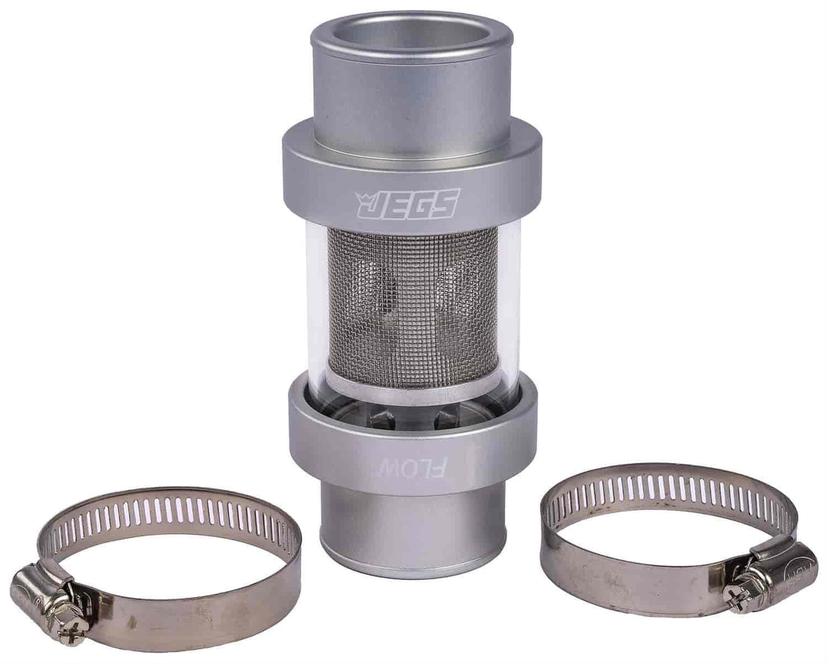 Finish Silver OD Alum Anodized 1 JEGS 53264 Inline Coolant 3/4 in. Billet Filter