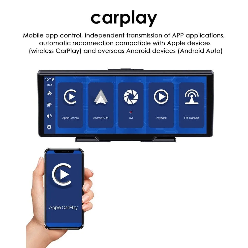 Camera Car Dual Android Wifi Channel ". 10.26'' Jahy2Tech Auto Wireless DVR Screen Dash 2K Touch
