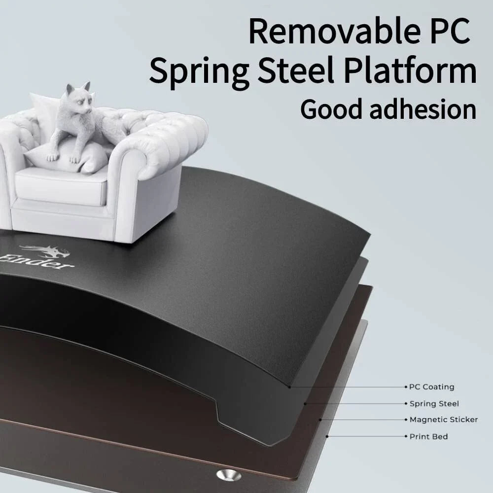 Platform, Printers, Steel Printer Full-Metal with 3D Auto-Leveling Pre-Installed Kit, Neo CR V2 Creality 3D Spring Extruder, Ender PC 220220250mm 3 Official 95% Touch