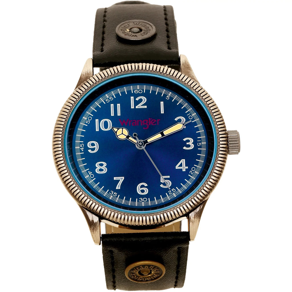 Dial, Blue Wrangler Black Strap 40mm Watch