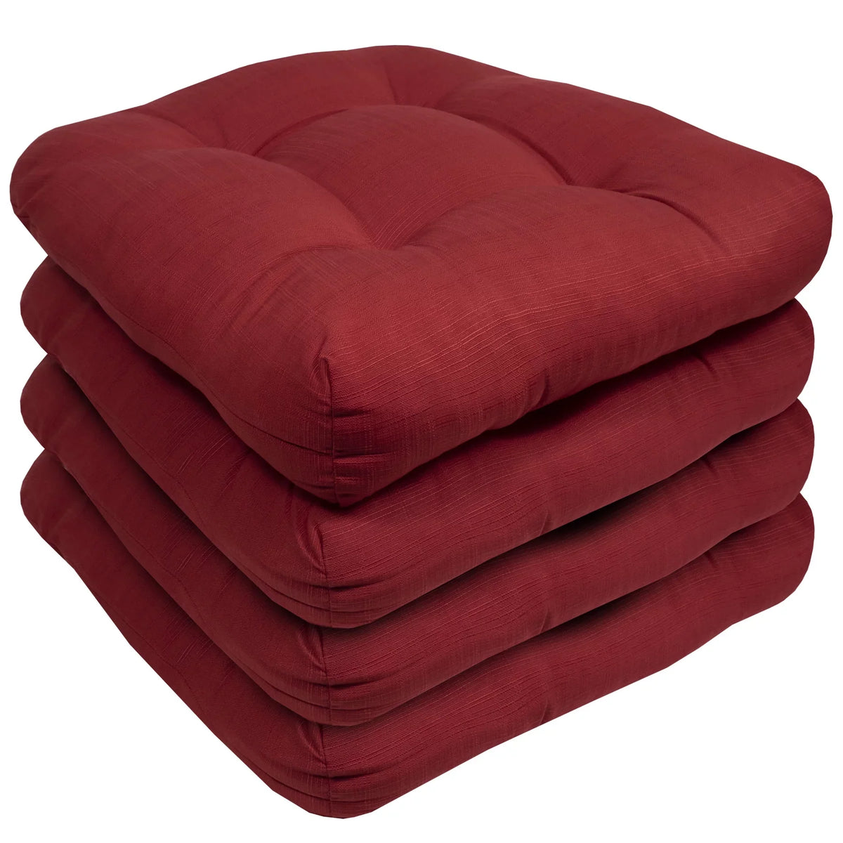 (4 Outdoor U-Shape Collection Pad 19" Seating x Red Cushions 19" Sweet Pack) Home Seat