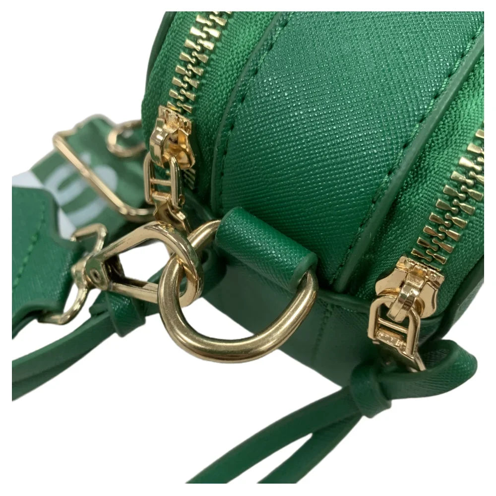 Chain Strap Bag Snapshot Logo with Black body Leather Women's Cross