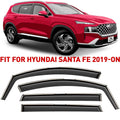 Hyundai 2019-2024, 200473 Voron Window - Visors, Extra Glass Guards Window Pieces Santa Durable Rain for 4 Fe in-Channel Deflectors, Vent