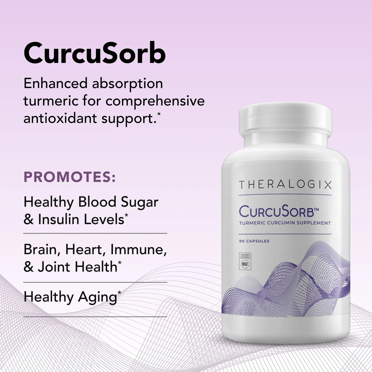 (90-Day Supplement High Theralogix CurcuSorb Curcumin Supply), Turmeric Complex Turmeric Absorption