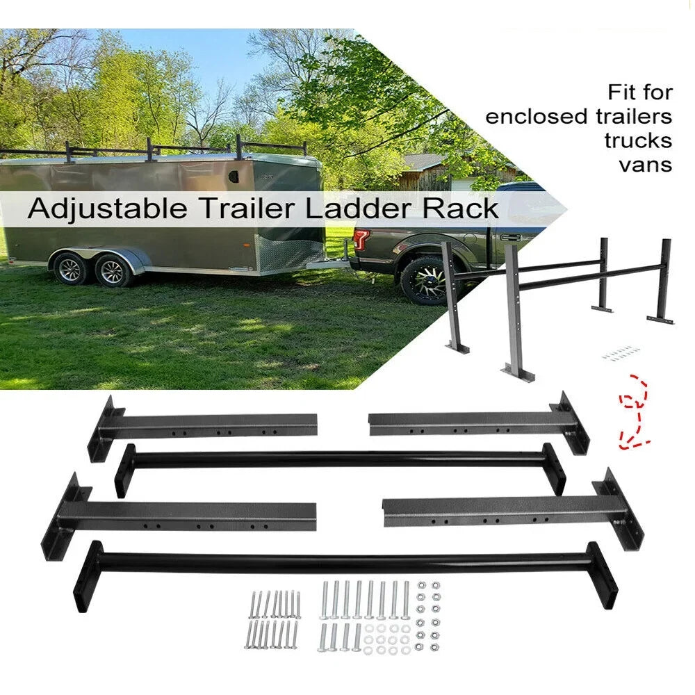 Wide Ladder Trucks Fit Roof Adjustable Vans ELITEWILL Cargo 4'-7' or Racks Enclosed Pickups for Trailers