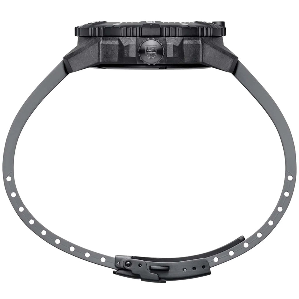 Men's Luminox Rubber Watch Carbon Seal XS.3862 Grey Strap Master