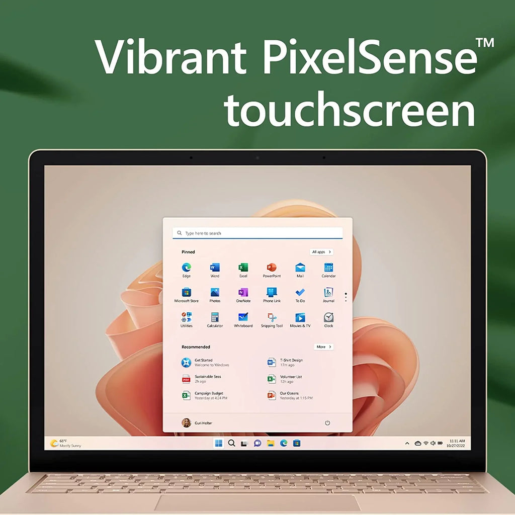(2022), Laptop Lightweight, i5 13.5" Windows Life, & Screen, Storage 11, for Battery 512GB Touch with Surface 5 Sandstone Long Thin 8GB Multi-Tasking, Processor Fast