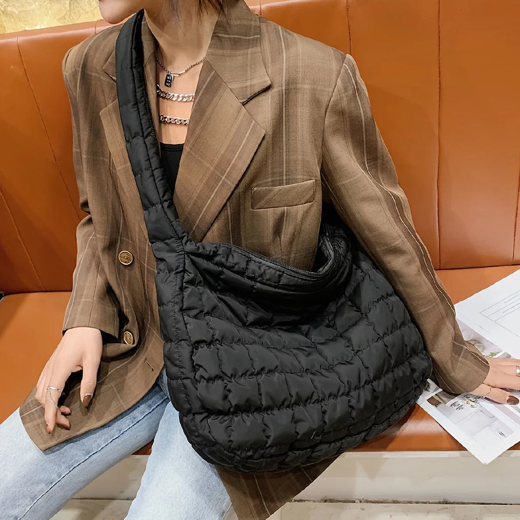 Argyle Filled Junior Capacity Crossbody For Cotton Tote, Work Padded Bag, Bag Hobo Large Tote Quilted Quilted Shoulder